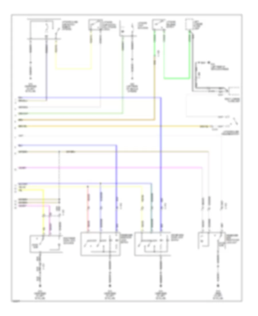 Power Door Locks Wiring Diagram 2 of 2 for Mazda Tribute Hybrid Touring 2011