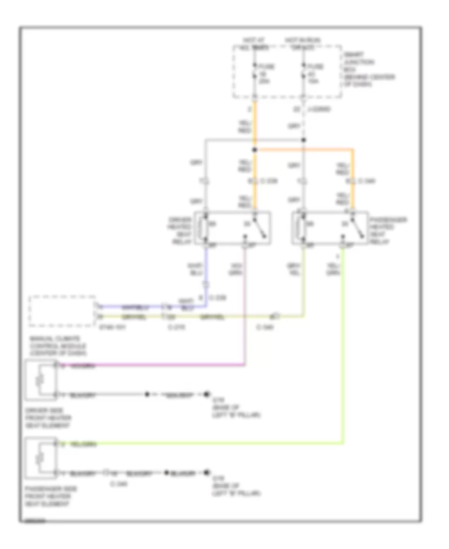 Heated Seats Wiring Diagram for Mazda Tribute Hybrid Touring 2011