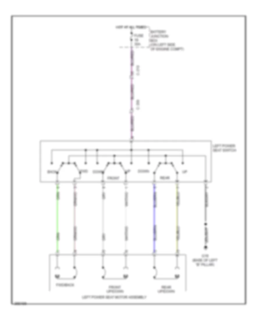 Power Seat Wiring Diagram for Mazda Tribute Hybrid Touring 2011