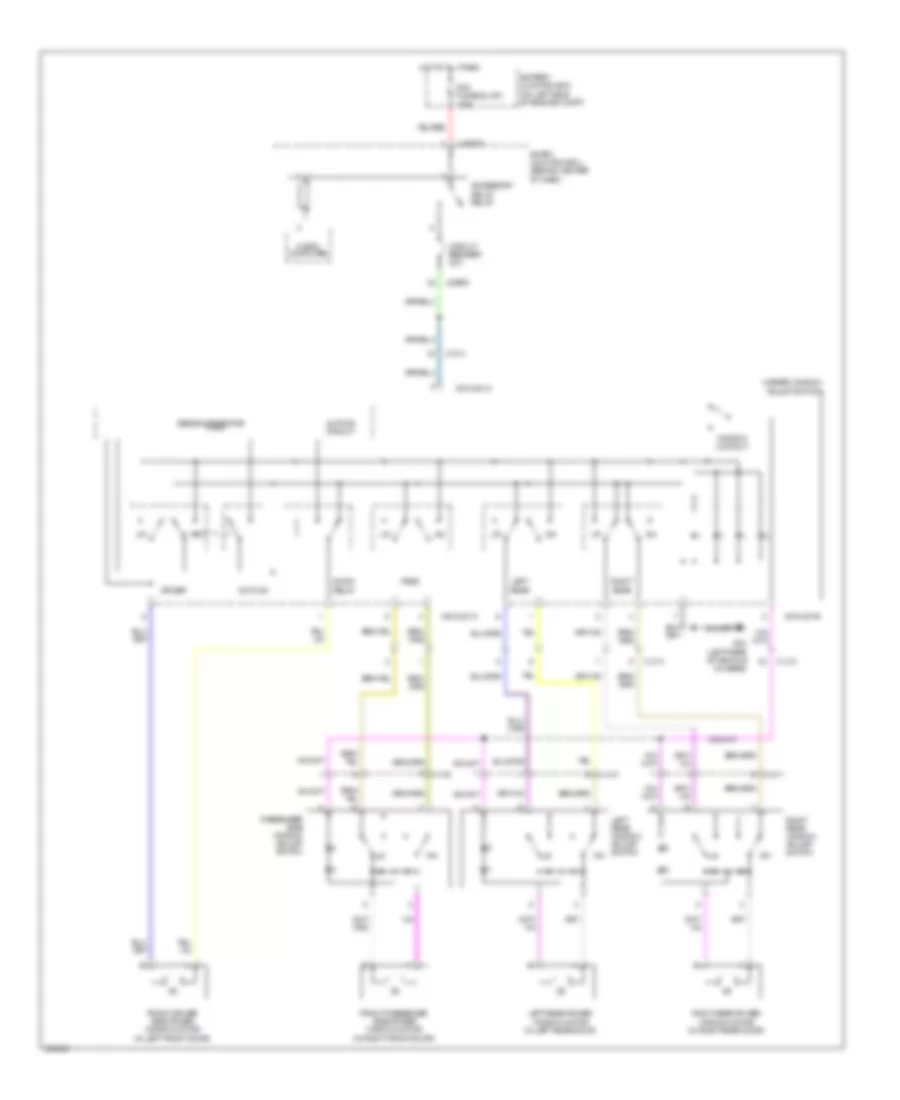 Power Windows Wiring Diagram for Mazda Tribute Hybrid Touring 2011