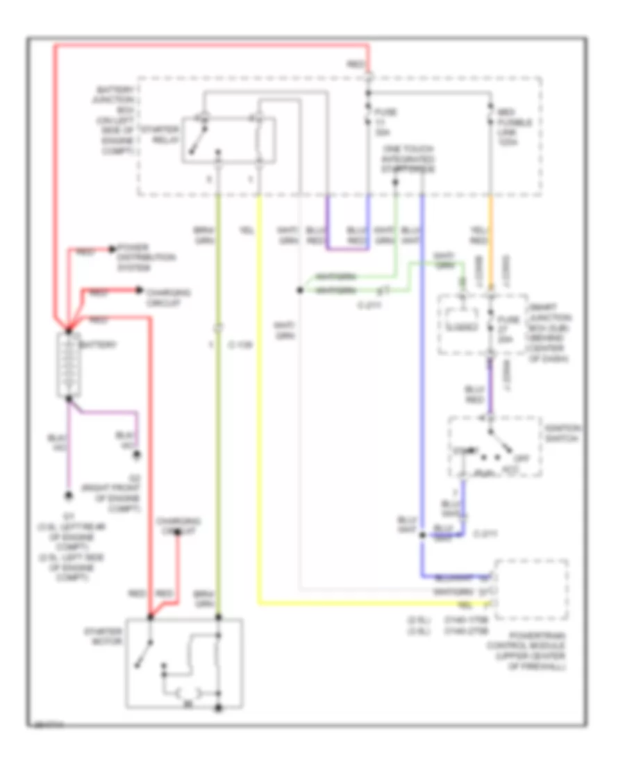 Starting Wiring Diagram for Mazda Tribute Hybrid Touring 2011