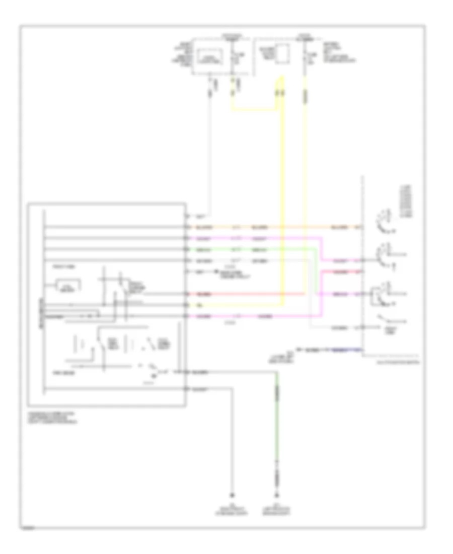 Front Wiper Washer Wiring Diagram for Mazda Tribute Hybrid Touring 2011