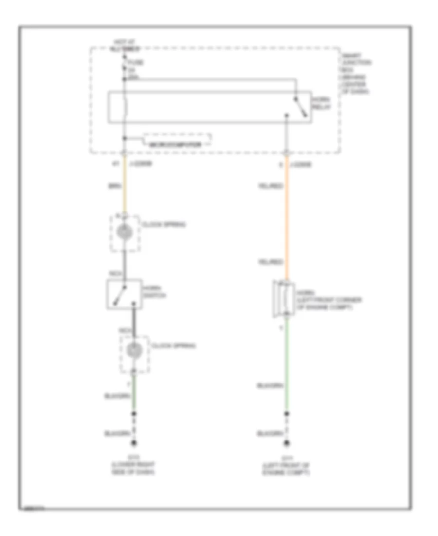Horn Wiring Diagram for Mazda Tribute i Grand Touring 2011