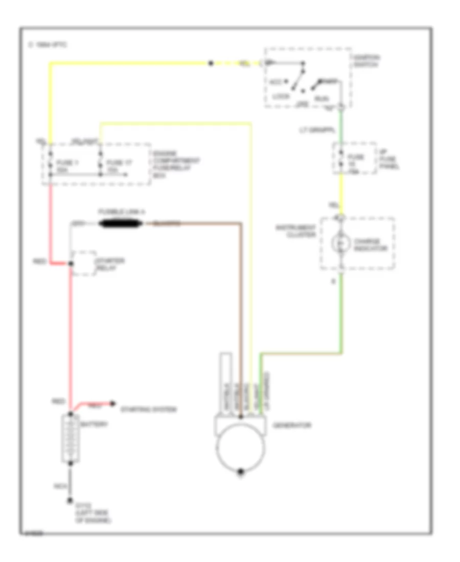 Charging Wiring Diagram for Mazda B1996 2300