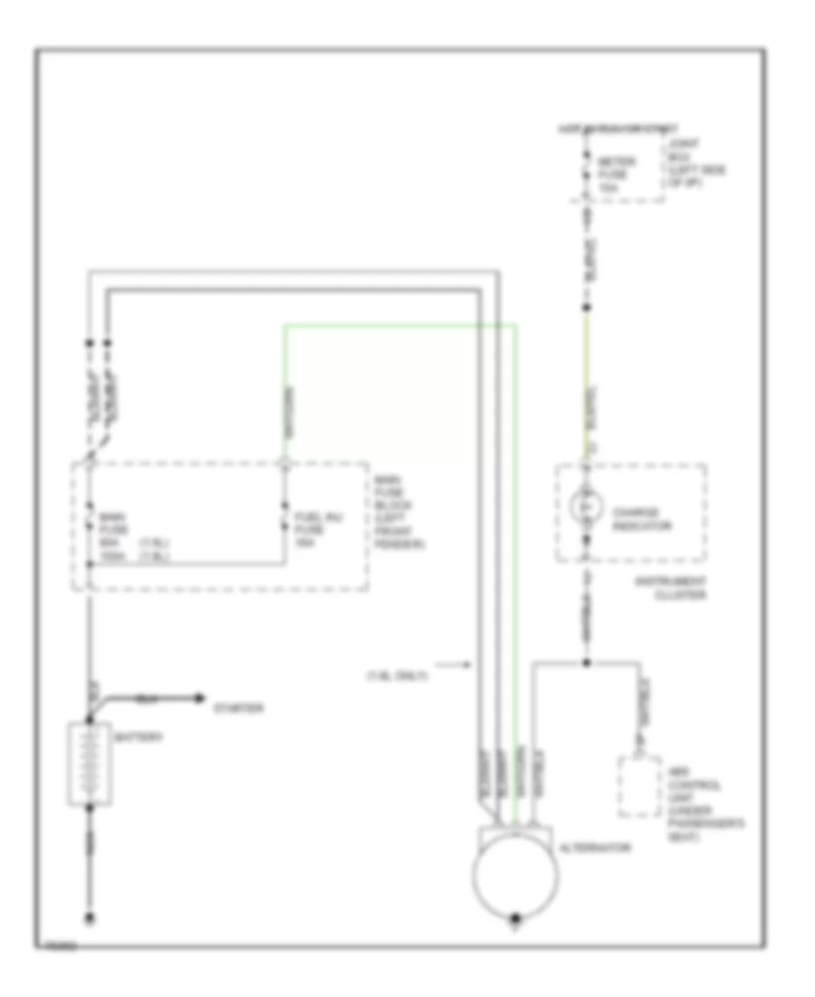 Charging Wiring Diagram for Mazda MX 3 1992