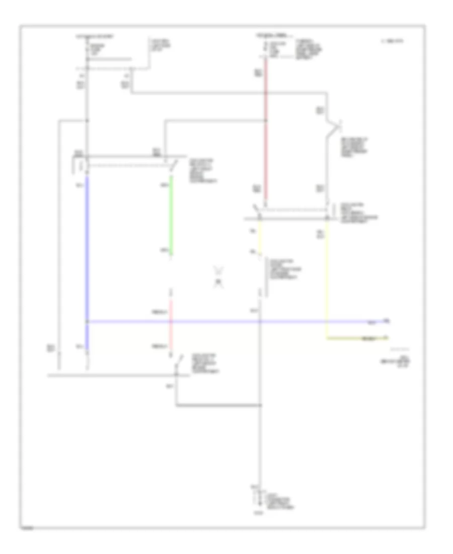 1.8L, Cooling Fan Wiring Diagram, AT for Mazda MX-3 GS 1992