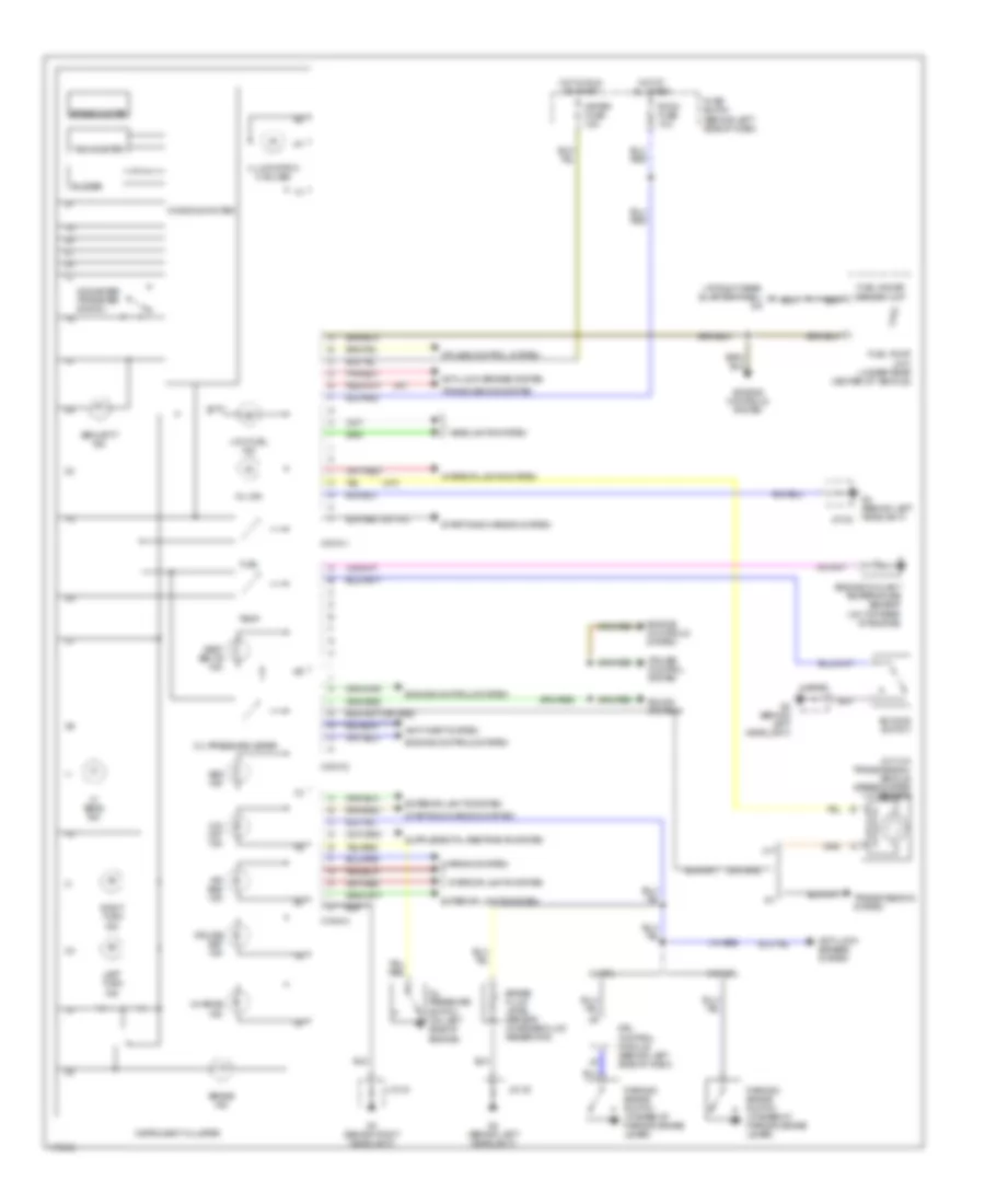 Instrument Cluster Wiring Diagram for Mazda MX 5 Miata LS 2003