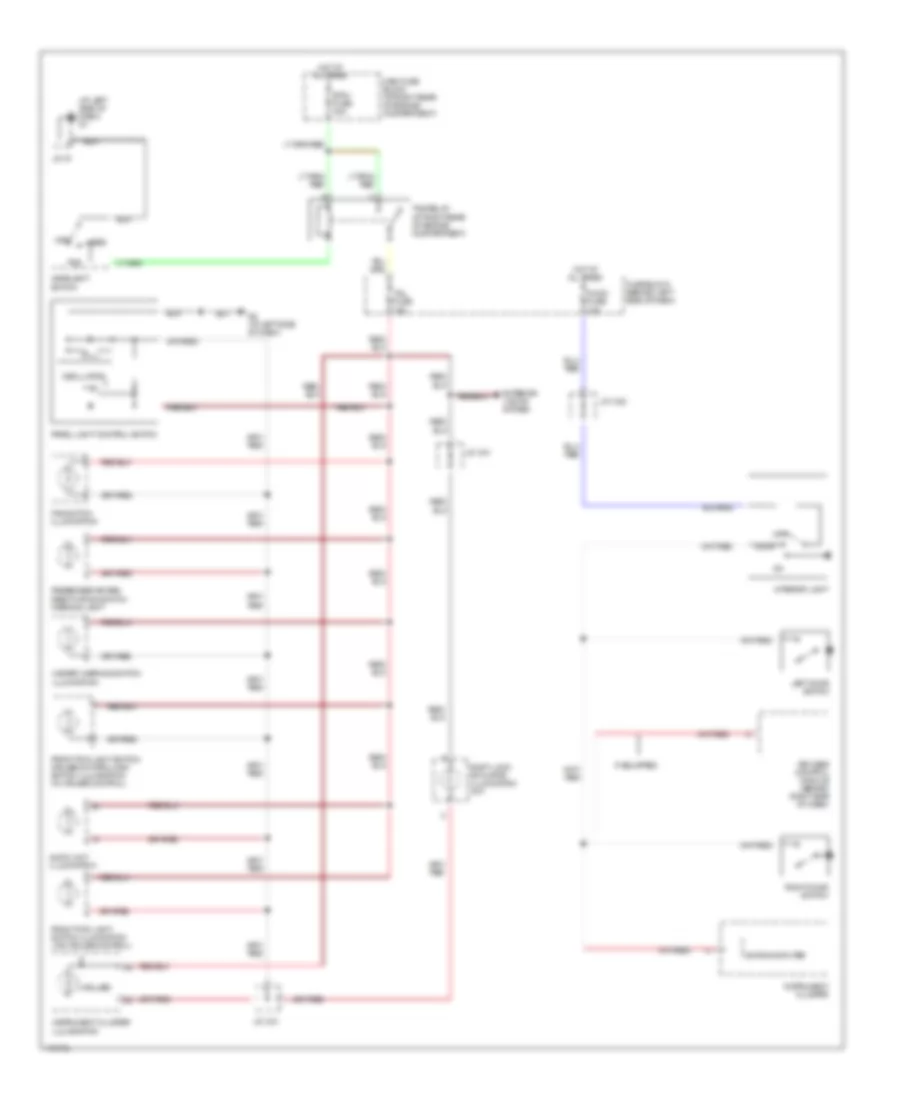 Interior Lights Wiring Diagram for Mazda MX 5 Miata LS 2003