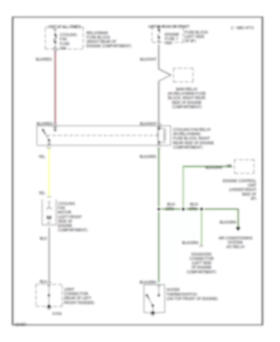 Cooling Fan Wiring Diagram for Mazda MX-5 Miata 1992