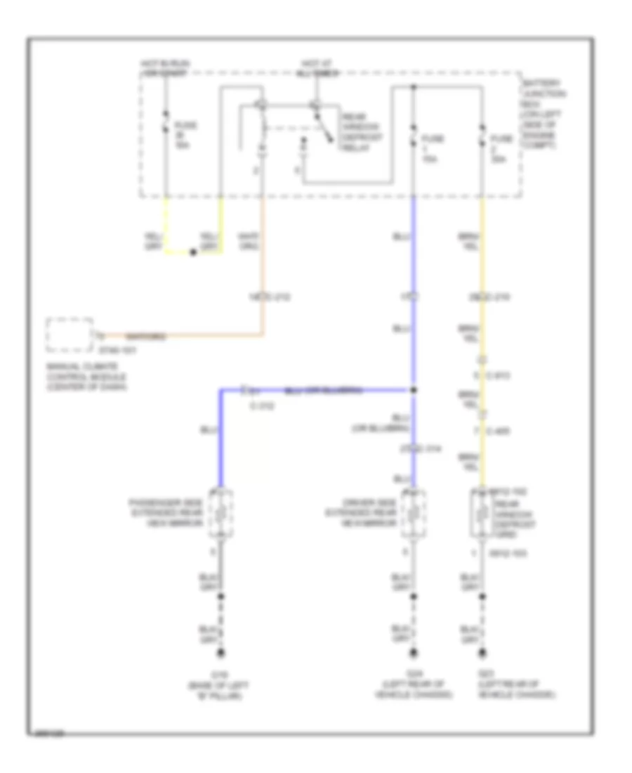 Defoggers Wiring Diagram for Mazda Tribute i Touring 2011