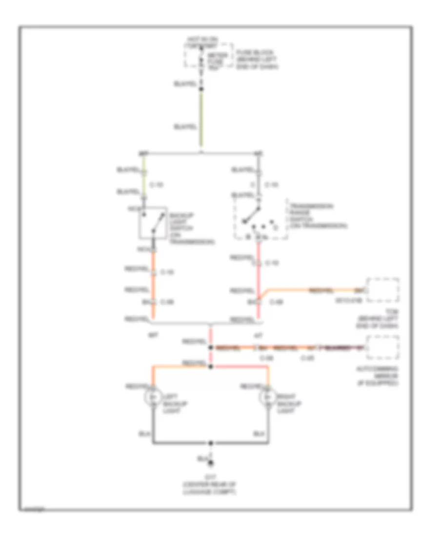 Backup Lamps Wiring Diagram for Mazda MX 5 Miata Grand Touring 2014