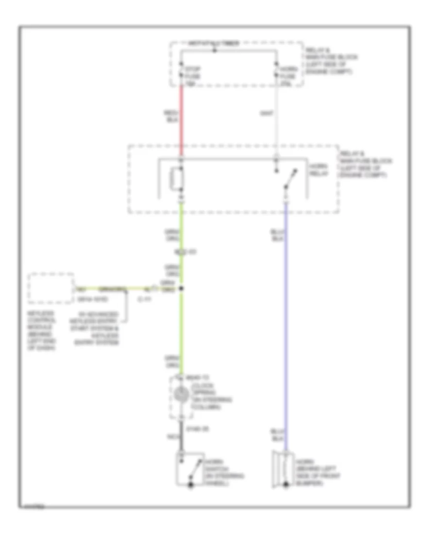 Horn Wiring Diagram for Mazda MX-5 Miata Grand Touring 2014