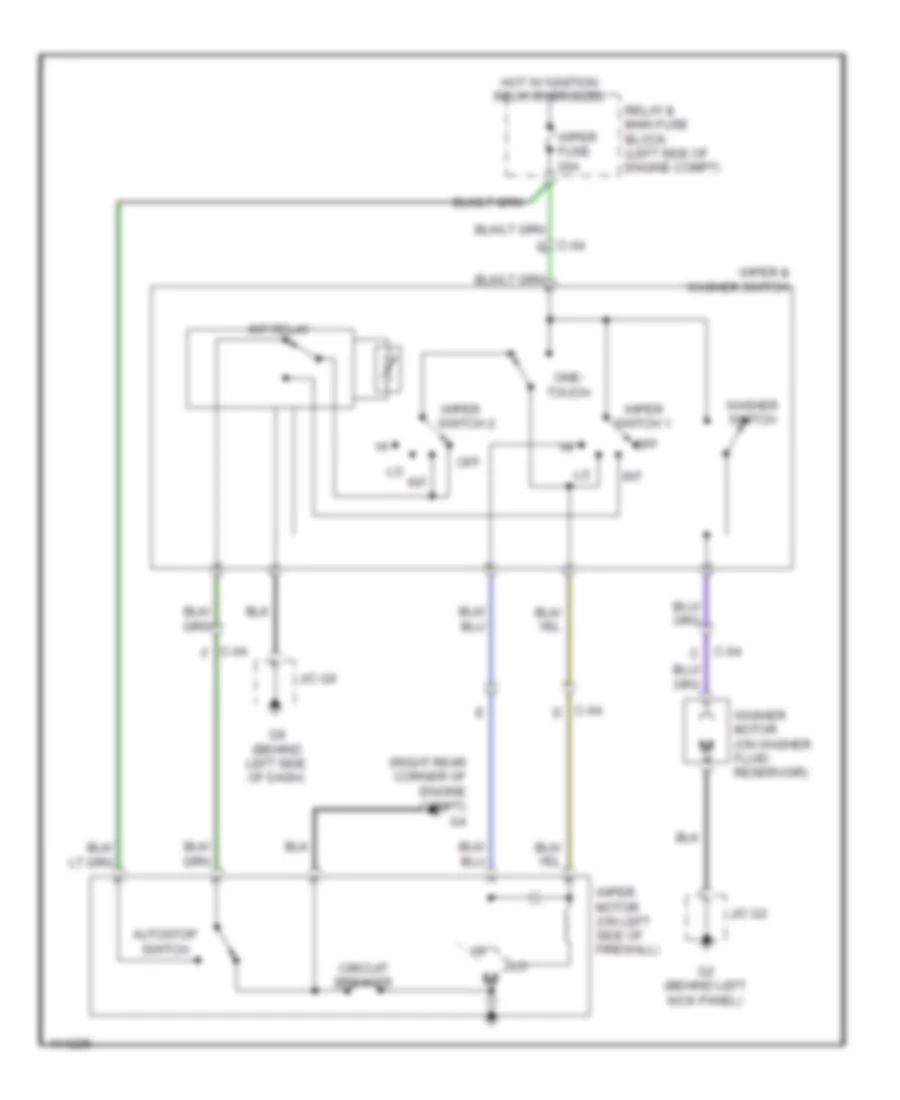 WiperWasher Wiring Diagram for Mazda MX-5 Miata Grand Touring 2014