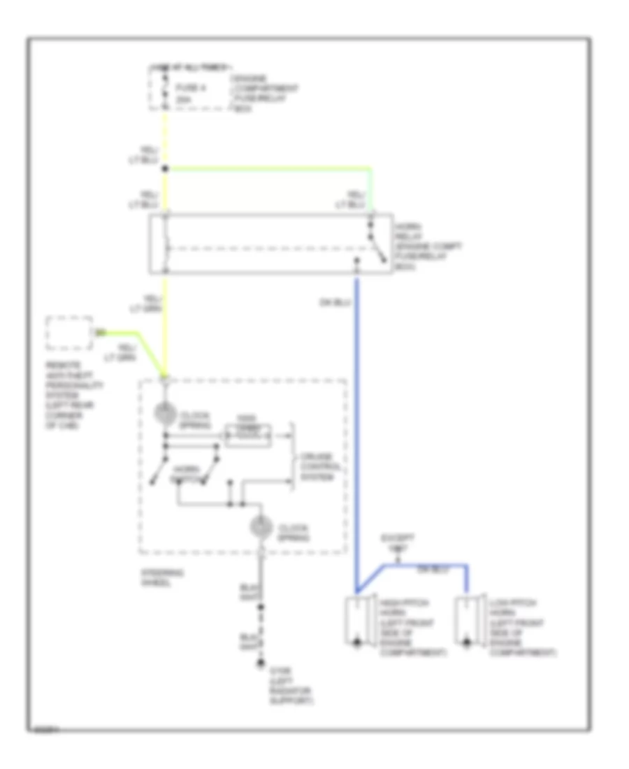 Horn Wiring Diagram for Mazda B4000 LE 1996