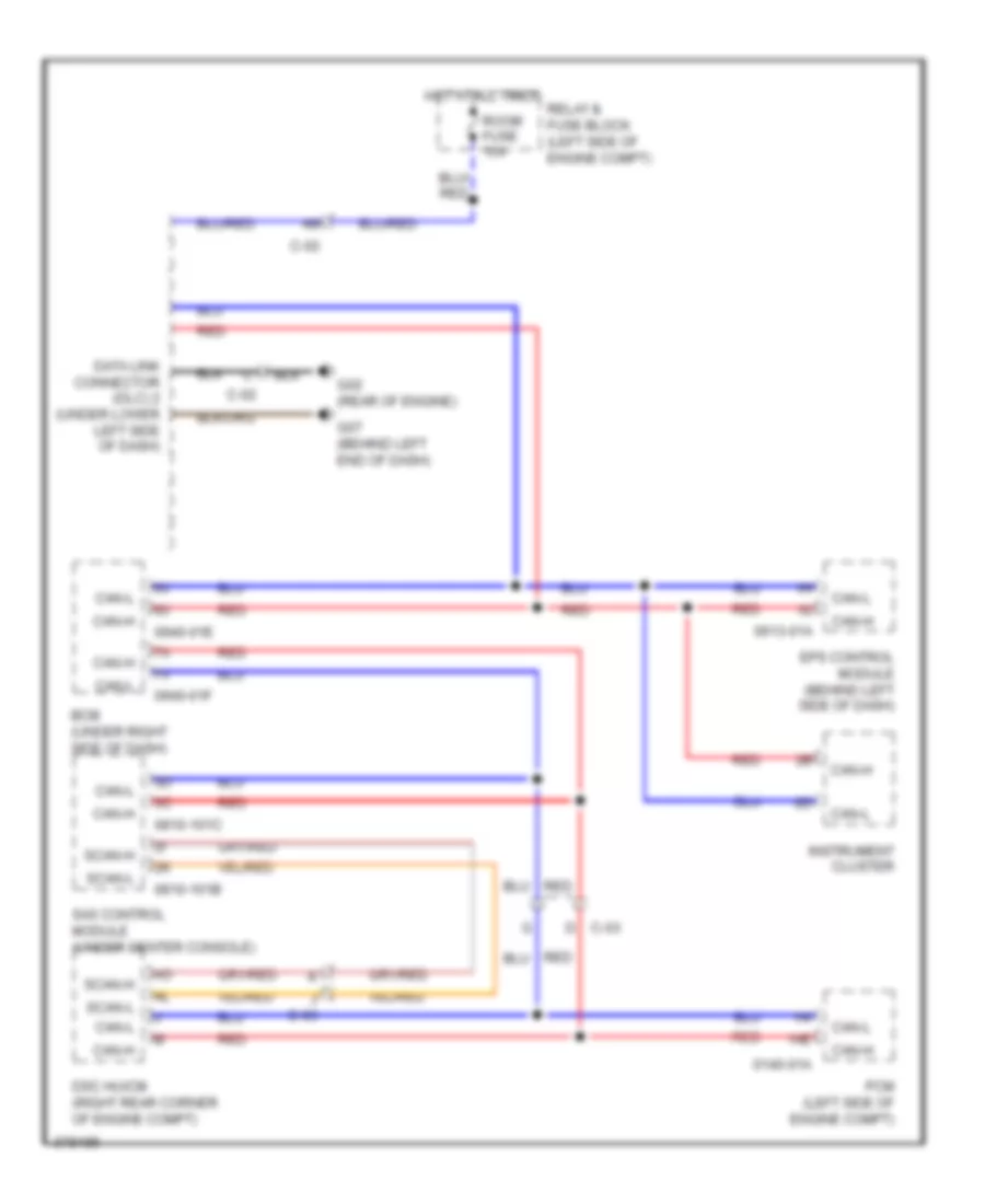 Computer Data Lines Wiring Diagram for Mazda 2 Sport 2012