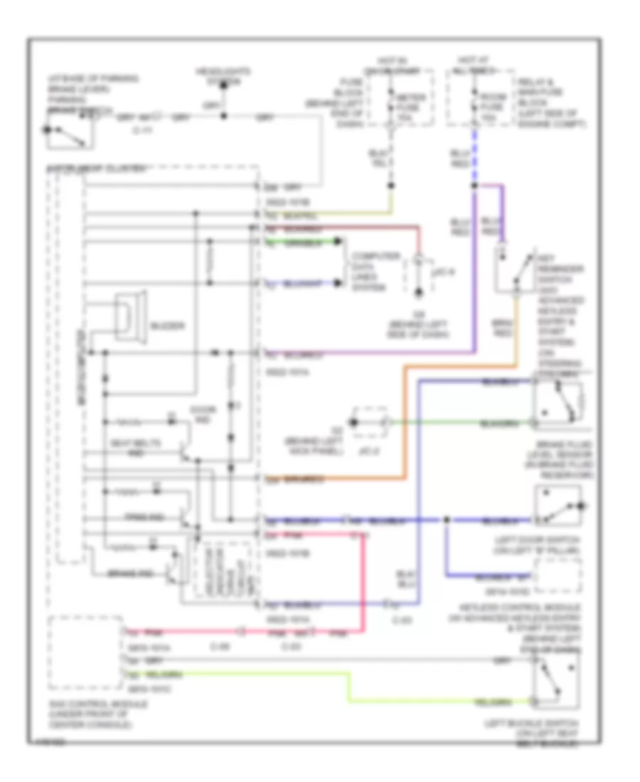 Warning Systems Wiring Diagram for Mazda MX-5 Miata Sport 2014