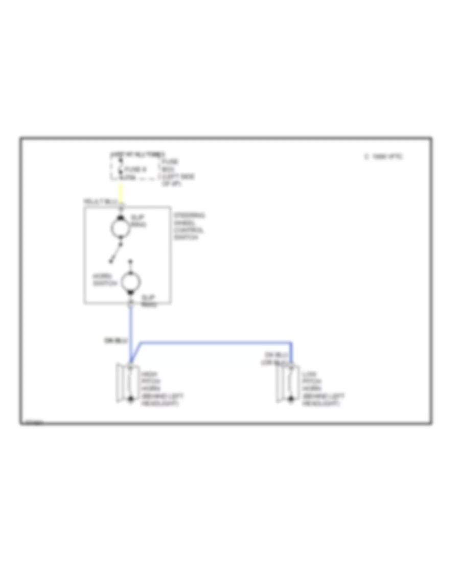 Horn Wiring Diagram without Speed Control for Mazda Navajo DX 1992