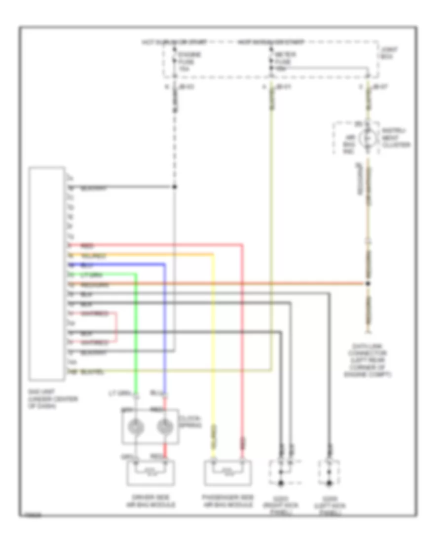 Supplemental Restraint Wiring Diagram for Mazda Millenia 1996
