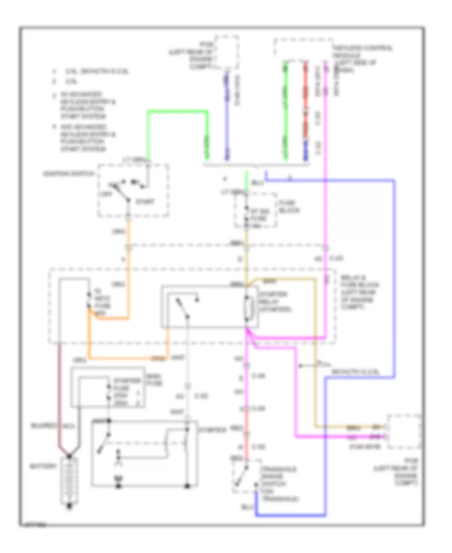 Starting Wiring Diagram A T for Mazda 3 i Grand Touring 2012