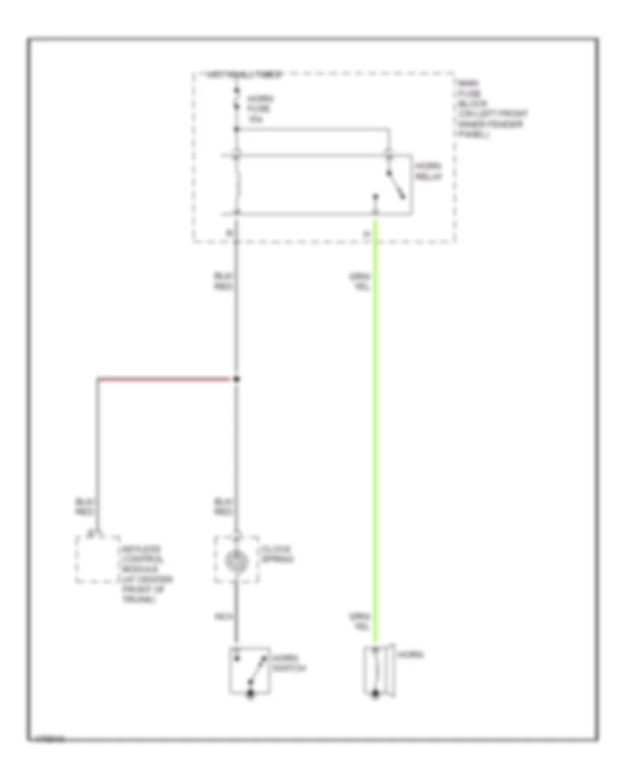 Horn Wiring Diagram for Mazda Protege LX 2003