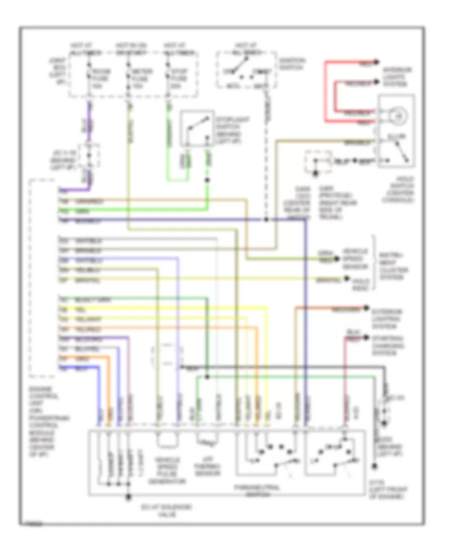 Transmission Wiring Diagram, Federal for Mazda 323 1993