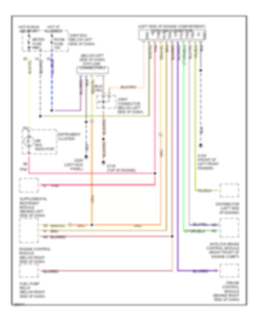 Data Link Connector Wiring Diagram for Mazda MPV DX 1996
