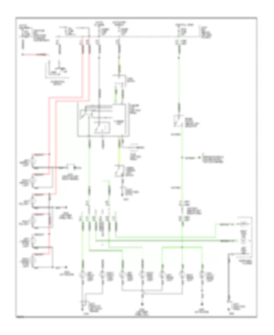 Exterior Lamps Wiring Diagram for Mazda MPV DX 1996