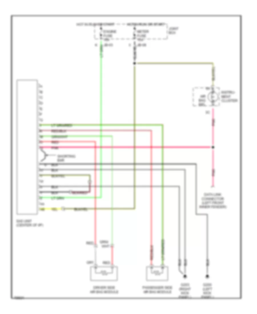 Supplemental Restraint Wiring Diagram for Mazda MPV DX 1996