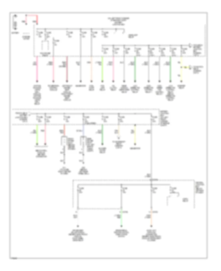 Power Distribution Wiring Diagram 1 of 3 for Mazda Tribute DX 2003