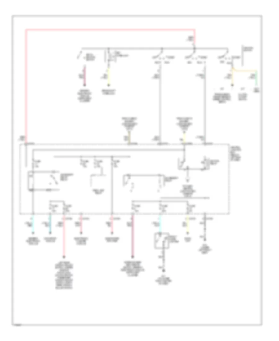 Power Distribution Wiring Diagram 2 of 3 for Mazda Tribute DX 2003