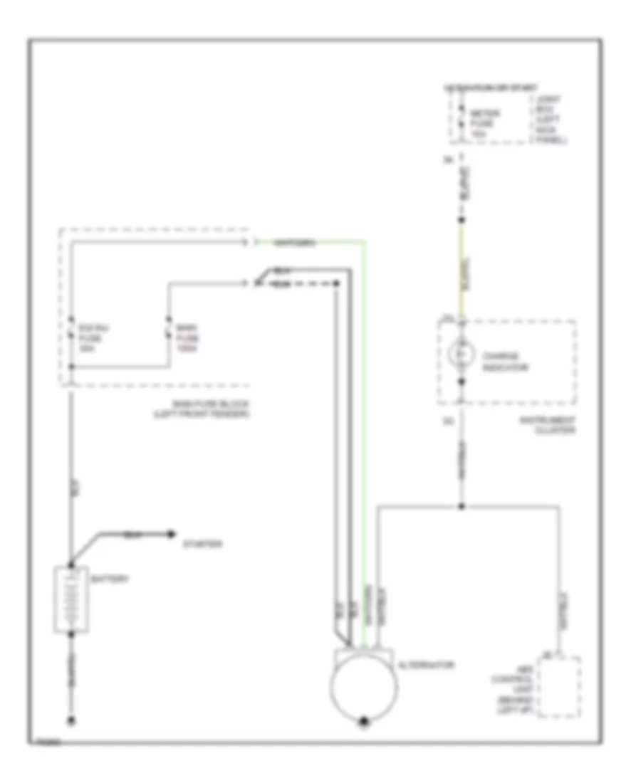 Charging Wiring Diagram for Mazda 626 DX 1993