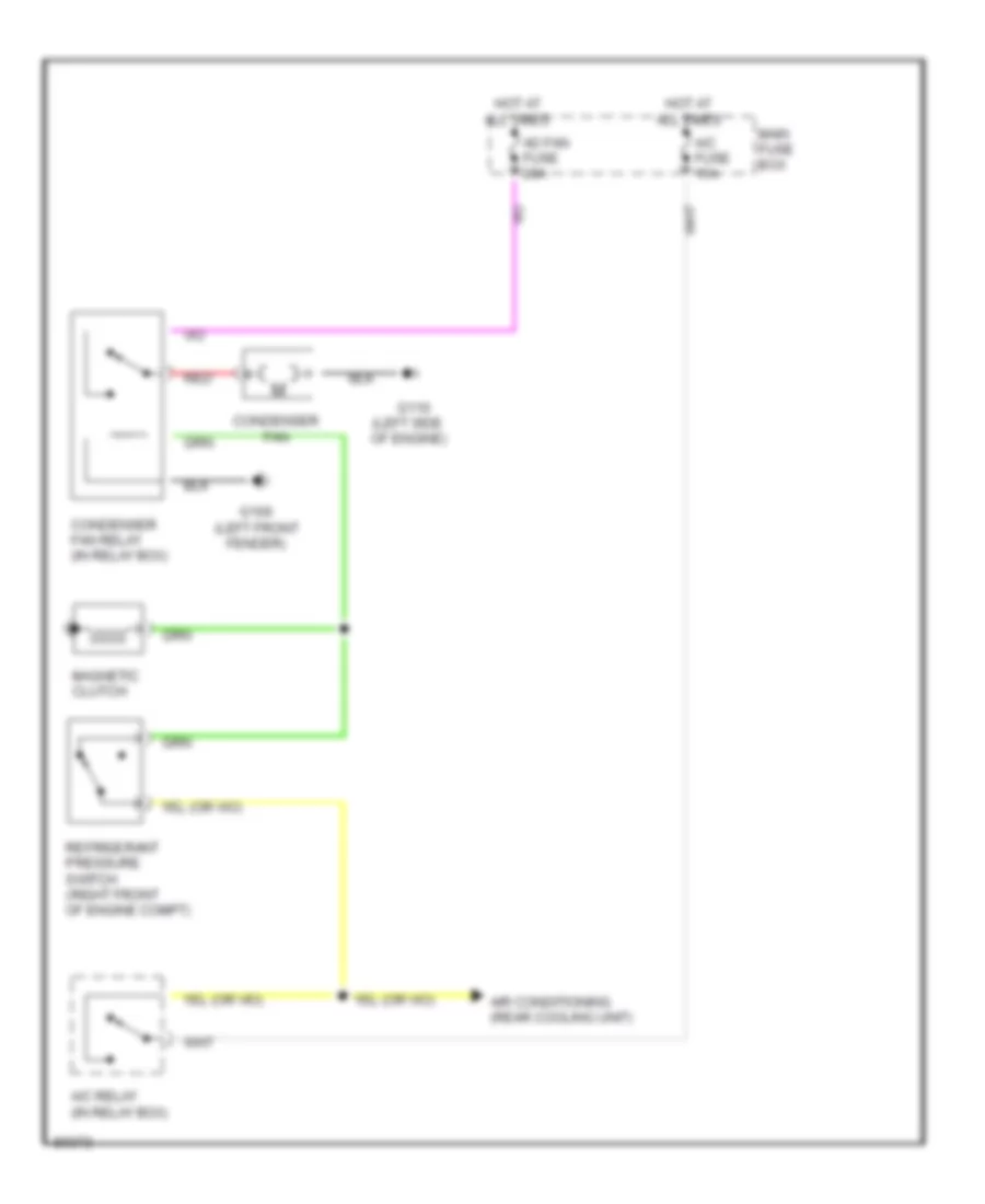 Cooling Fan Wiring Diagram for Mazda MPV ES 1996