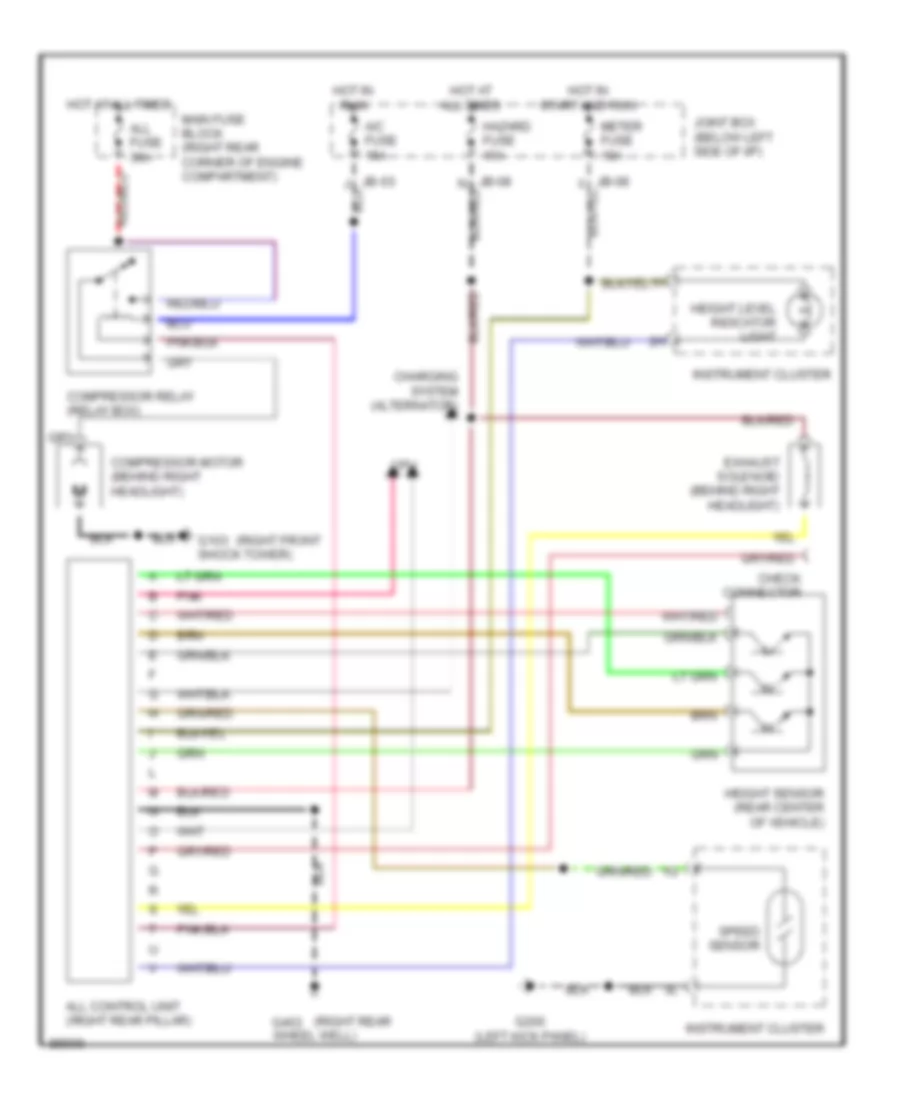 Electronic Suspension Wiring Diagram for Mazda MPV ES 1996