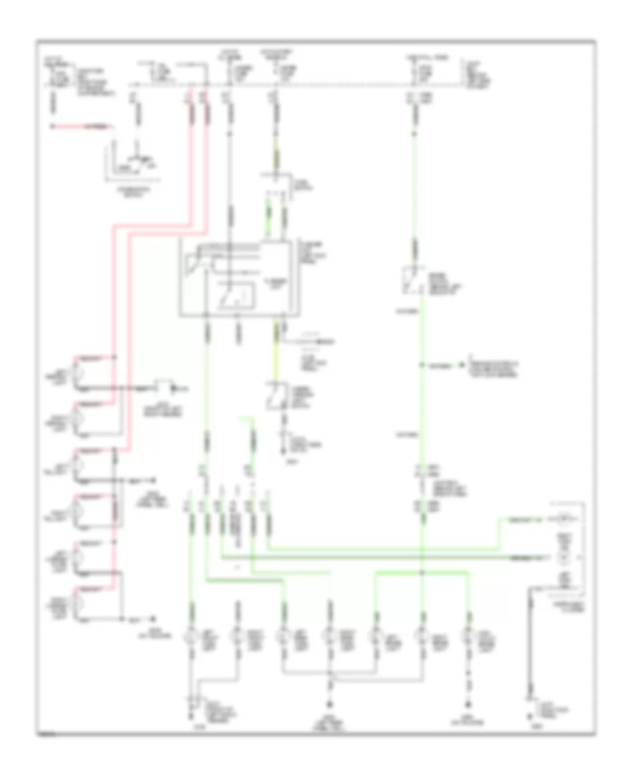 Exterior Lamps Wiring Diagram for Mazda MPV ES 1996