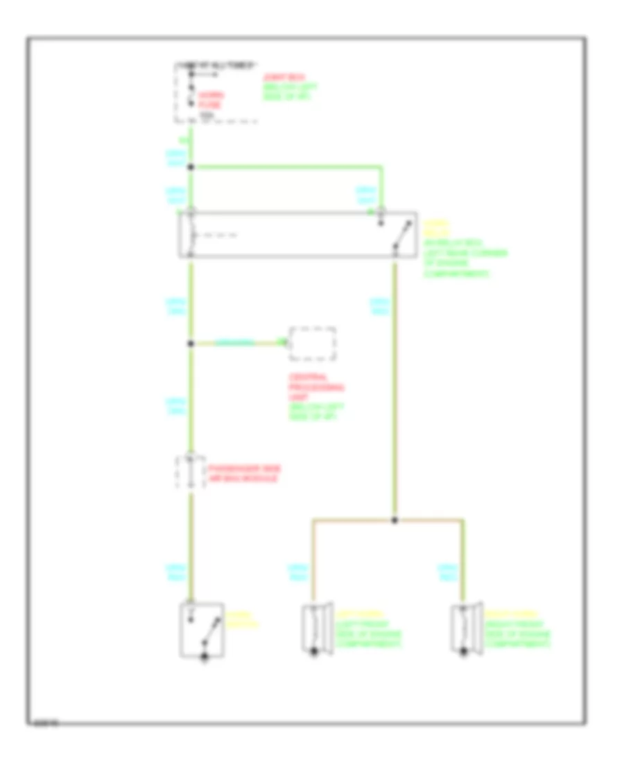 Horn Wiring Diagram for Mazda MPV ES 1996