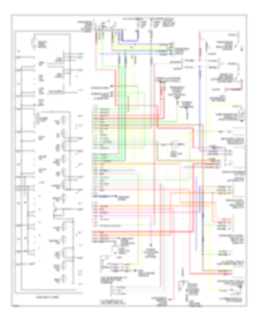 Instrument Cluster Wiring Diagram for Mazda MPV ES 1996