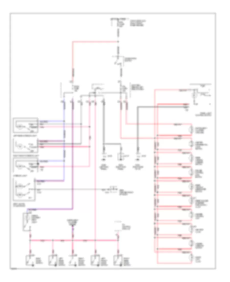 Interior Light Wiring Diagram for Mazda MPV ES 1996