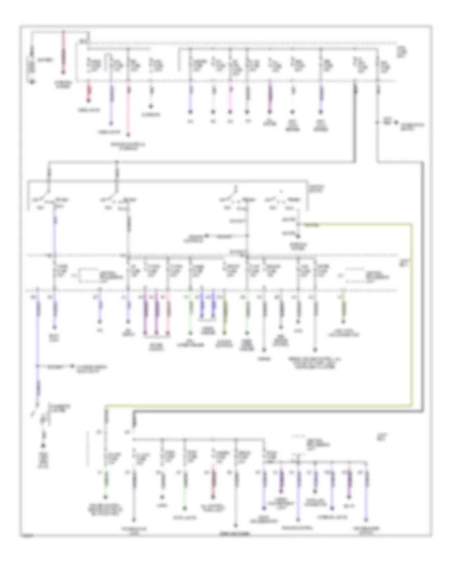 Power Distribution Wiring Diagram for Mazda MPV ES 1996