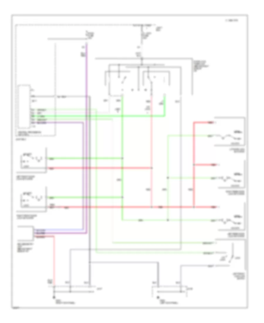 Power Door Lock Wiring Diagram for Mazda MPV ES 1996