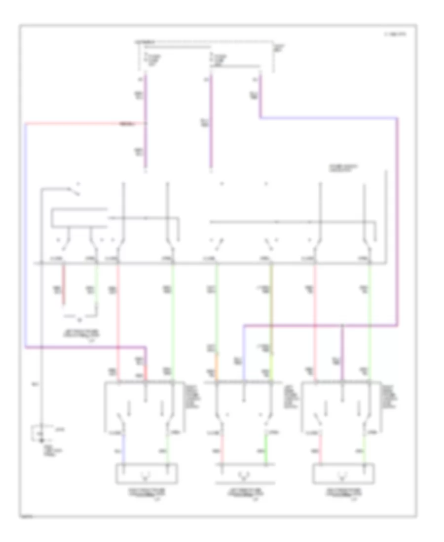 Power Window Wiring Diagram for Mazda MPV ES 1996