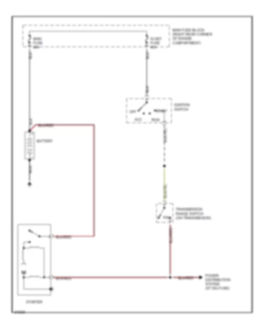 Starting Wiring Diagram for Mazda MPV ES 1996