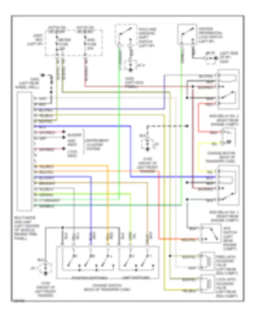 Transfer Case Wiring Diagram for Mazda MPV ES 1996