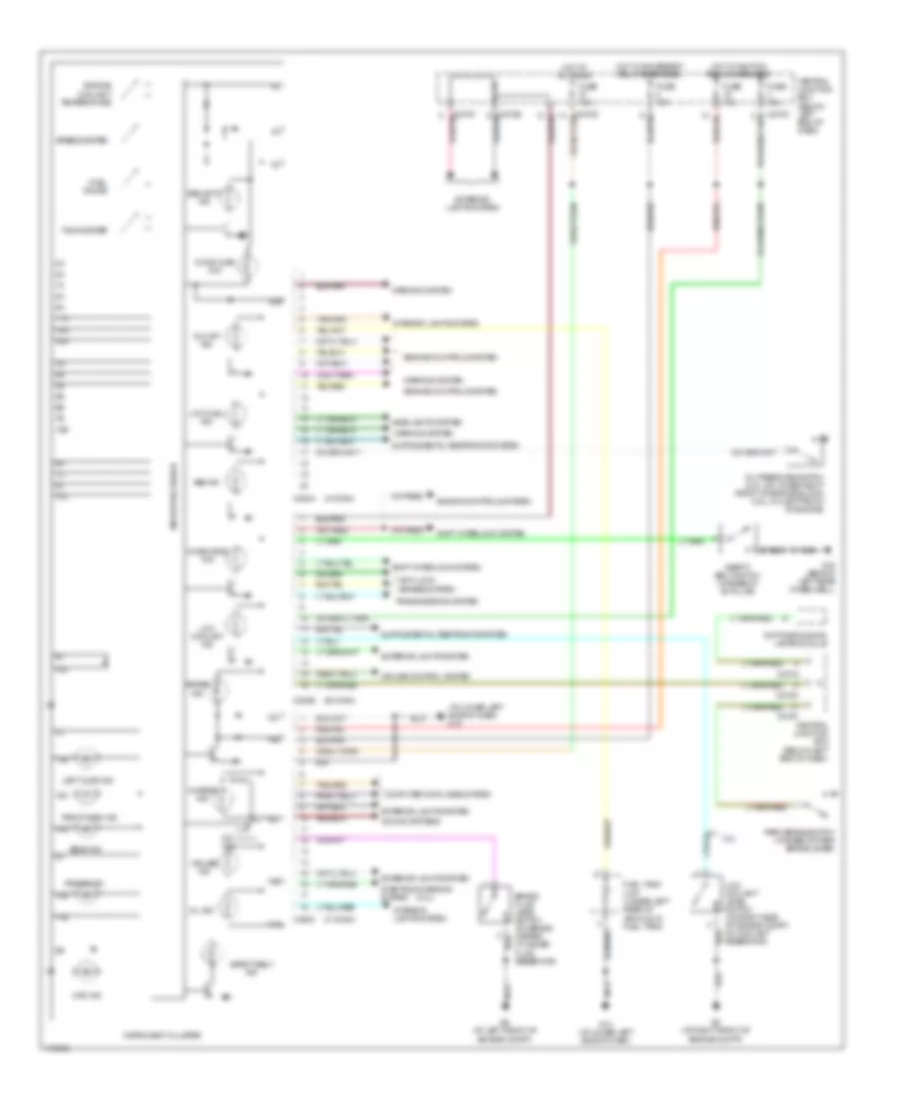 Instrument Cluster Wiring Diagram for Mazda Tribute ES 2003