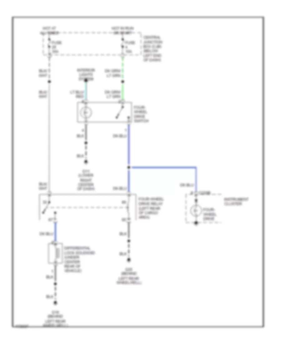 4WD Wiring Diagram for Mazda Tribute ES 2003