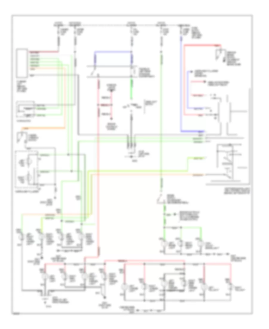 Exterior Lamps Wiring Diagram with DRL for Mazda MX 5 Miata 1996