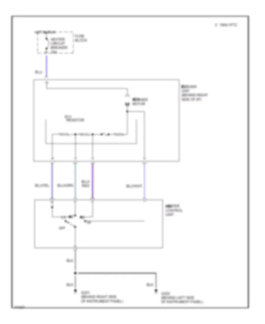 Heater Wiring Diagram for Mazda MX 5 Miata M Edition 1996