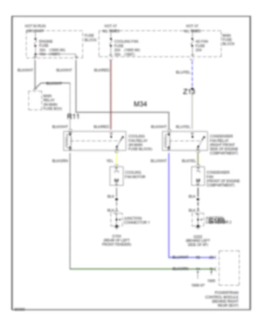 Cooling Fan Wiring Diagram for Mazda MX 5 Miata M Edition 1996