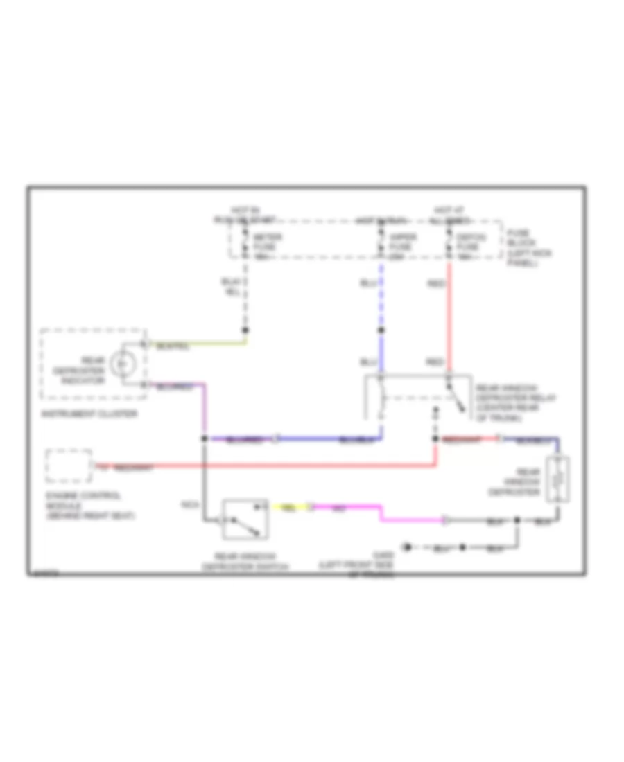 Defogger Wiring Diagram for Mazda MX 5 Miata M Edition 1996