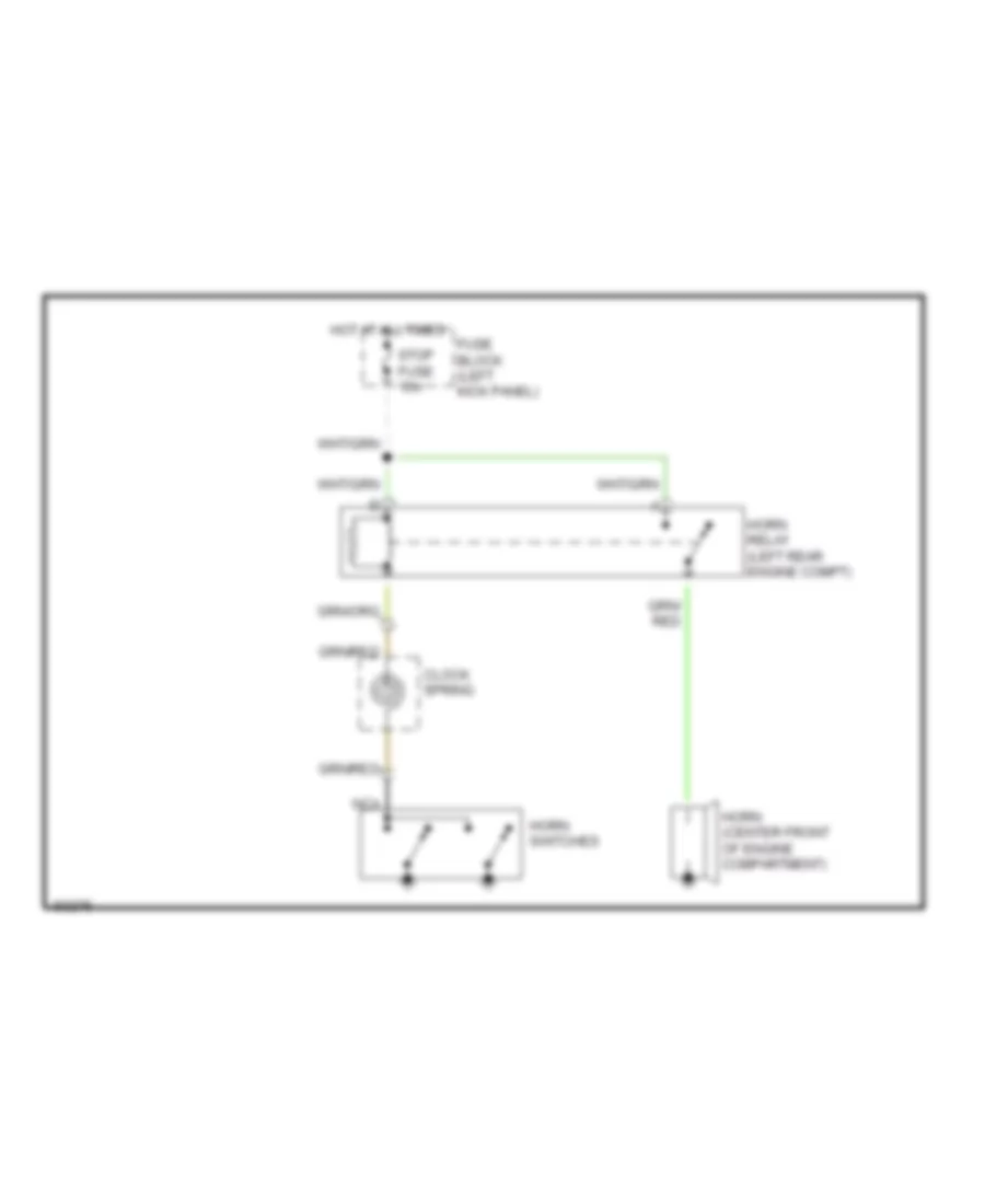 Horn Wiring Diagram for Mazda MX 5 Miata M Edition 1996