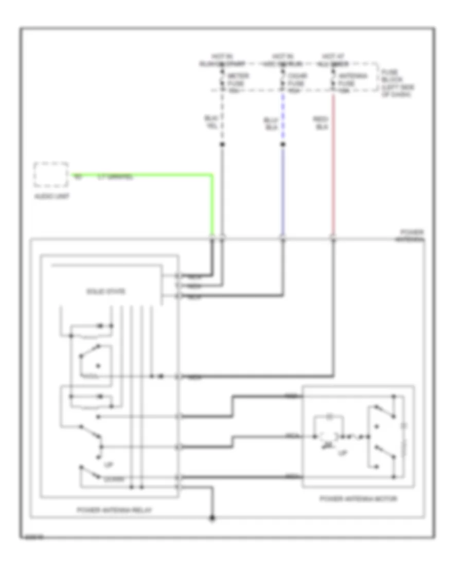 Power Antenna Wiring Diagram for Mazda MX 5 Miata M Edition 1996